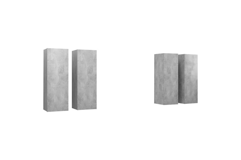 tv-skabe 4 stk. 30,5x30x90 cm spånplade betongrå - Grå - Møbler - TV borde & mediemøbler - TV-skab