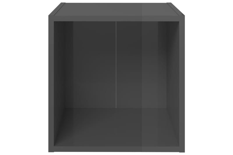 tv-skabe 4 stk. 37x35x37 cm spånplade grå højglans - Grå - Møbler - TV borde & mediemøbler - TV-skab