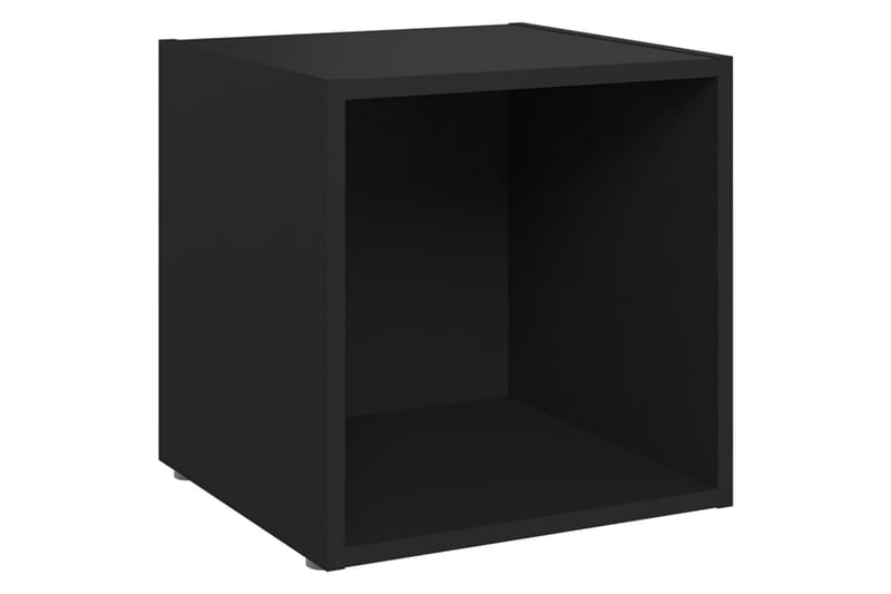 tv-skabe 4 stk. 37x35x37 cm spånplade sort - Sort - Møbler - TV borde & mediemøbler - TV-skab