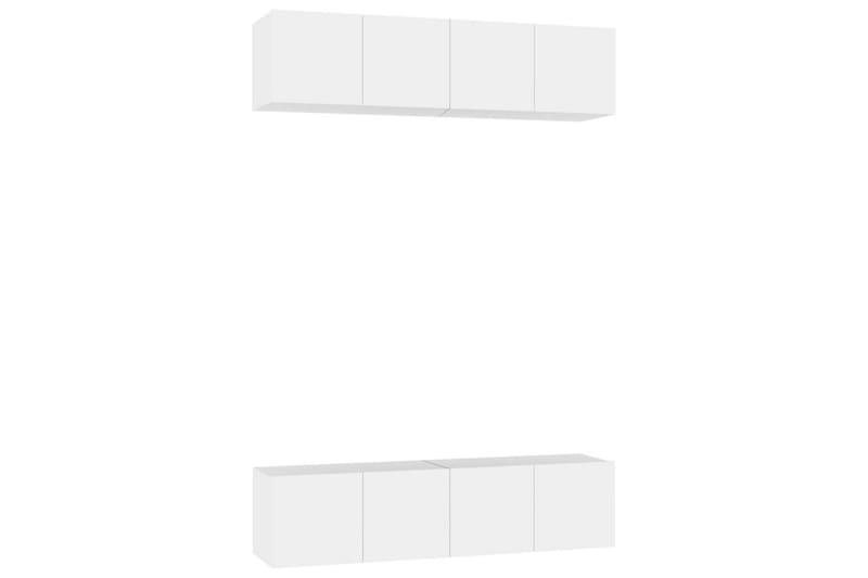 tv-skabe 4 stk. 60x30x30 cm spånplade hvid - Hvid - Møbler - TV borde & mediemøbler - TV-skab