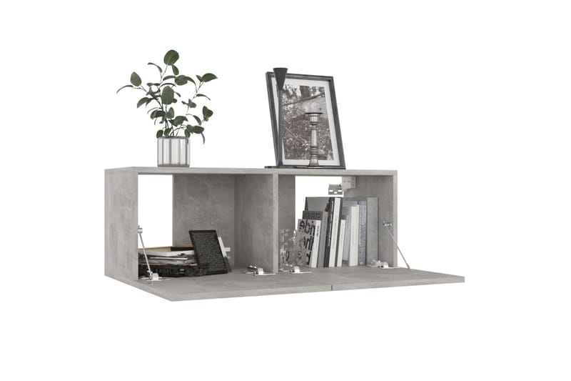 tv-skabe 4 stk. 80x30x30 cm spånplade betongrå - Grå - Møbler - TV borde & mediemøbler - TV-skab