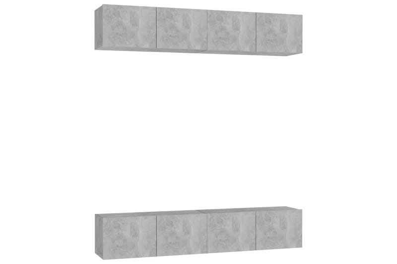 tv-skabe 4 stk. 80x30x30 cm spånplade betongrå - Grå - Møbler - TV borde & mediemøbler - TV-skab