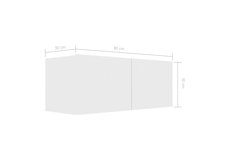 tv-skabe 4 stk. 80x30x30 cm spånplade hvid - Hvid - Møbler - TV borde & mediemøbler - TV-skab