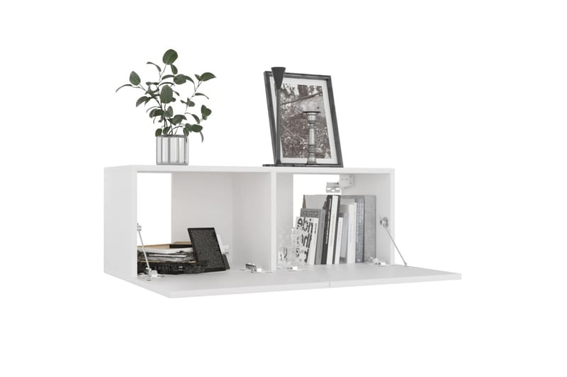 tv-skabe 4 stk. 80x30x30 cm spånplade hvid - Hvid - Møbler - TV borde & mediemøbler - TV-skab
