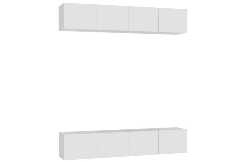 tv-skabe 4 stk. 80x30x30 cm spånplade hvid - Hvid - Møbler - TV borde & mediemøbler - TV-skab