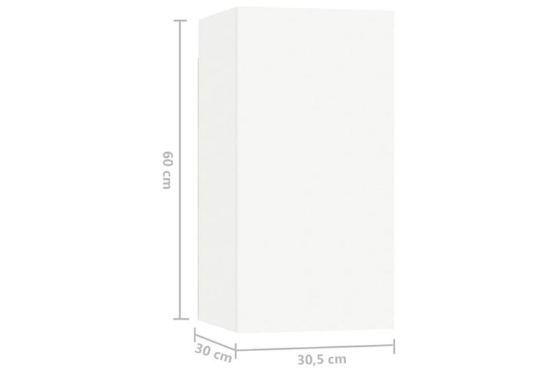 tv-skabe 5 dele spånplade hvid - Hvid - Møbler - TV borde & mediemøbler - TV-skab