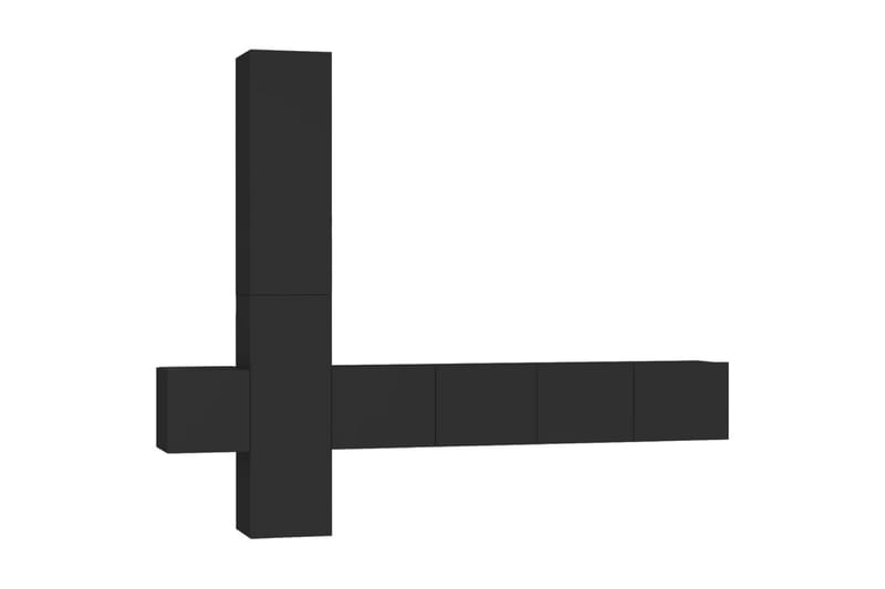 tv-skabe 5 dele spånplade sort - Sort - Møbler - TV borde & mediemøbler - TV-skab