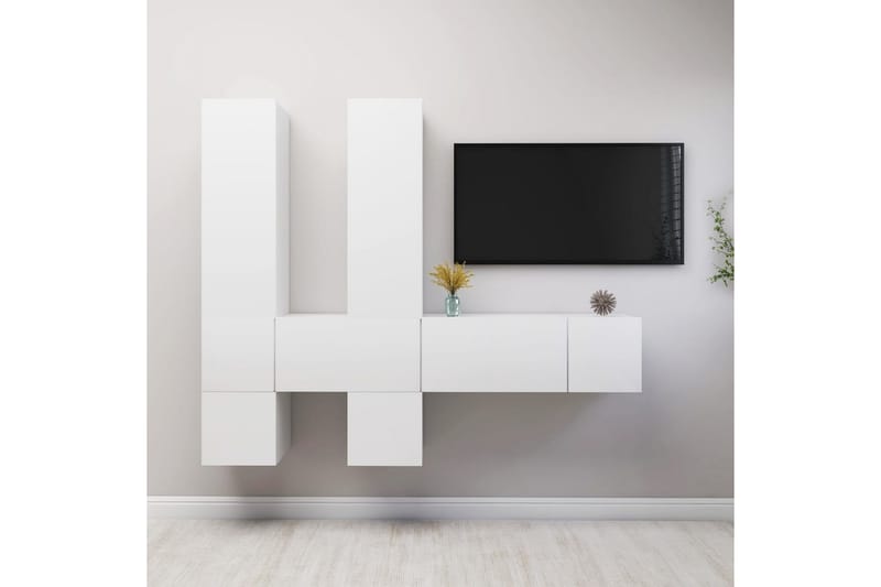 tv-skabe 7 dele spånplade hvid - Hvid - Møbler - TV borde & mediemøbler - TV-skab
