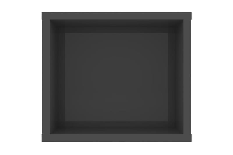 væghængt tv-skab 100x30x26,5 cm spånplade grå højglans - Grå - TV-skab