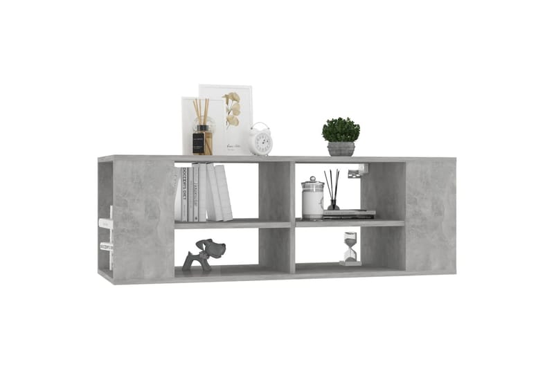 væghængt tv-skab 102x35x35 cm spånplade betongrå - Grå - Møbler - TV borde & mediemøbler - TV-skab