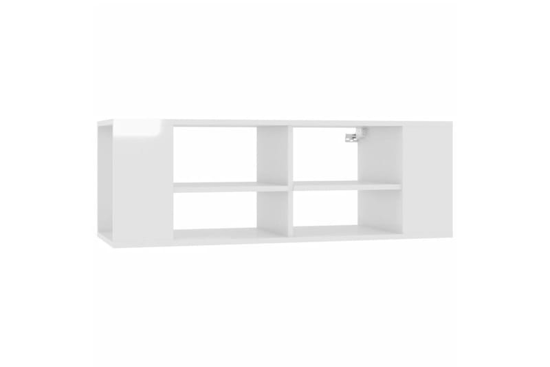 væghængt tv-skab 102x35x35 cm spånplade hvid højglans - Hvid - Møbler - TV borde & mediemøbler - TV-skab