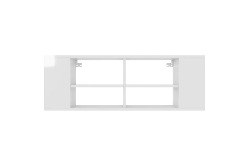væghængt tv-skab 102x35x35 cm spånplade hvid højglans - Hvid - Møbler - TV borde & mediemøbler - TV-skab