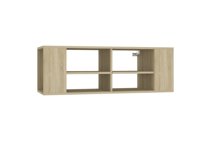 væghængt tv-skab 102x35x35 cm spånplade sonoma-eg - Brun - Møbler - TV borde & mediemøbler - TV-skab