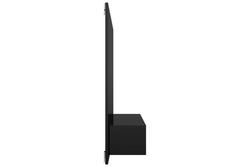 væghængt tv-skab 120x23,5x90 cm spånplade sort højglans - Sort - Møbler - TV borde & mediemøbler - TV-skab