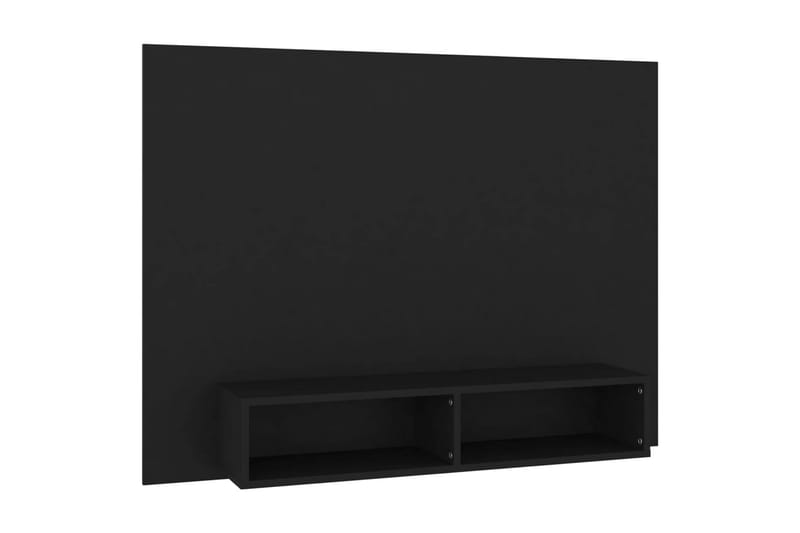 væghængt tv-skab 120x23,5x90 cm spånplade sort - Sort - TV-skab