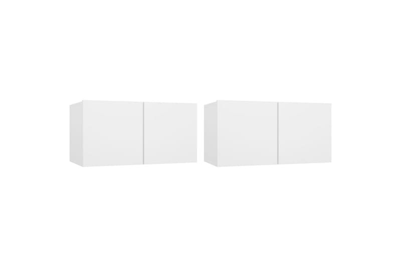 væghængte tv-skabe 2 stk. 60x30x30 cm hvid - Hvid - Møbler - TV borde & mediemøbler - TV-skab