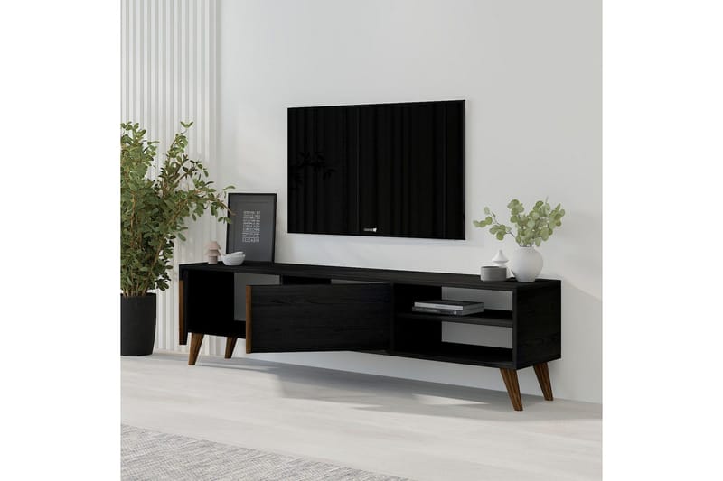 TV-skab Ythmere Træ Sort - Træ Sort - Møbler - TV borde & mediemøbler - TV-borde