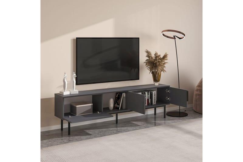 TV-skab Zeiran Antracit - Antracit - Møbler - TV borde & mediemøbler - TV-borde