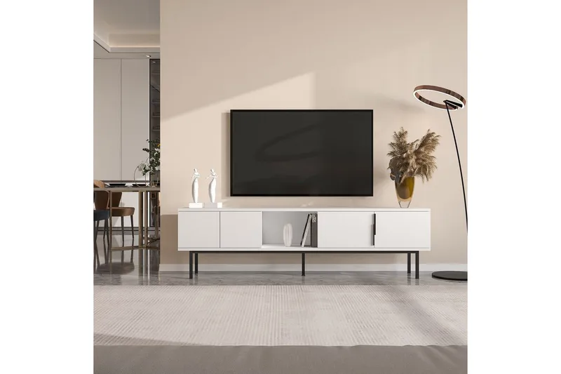 TV-skab Zeiran Hvid - Hvid - Møbler - TV borde & mediemøbler - TV-borde