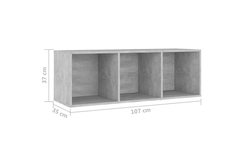 tv-skabe 2 stk. 107x35x37 cm spånplade betongrå - Grå - Møbler - TV borde & mediemøbler - TV-skab