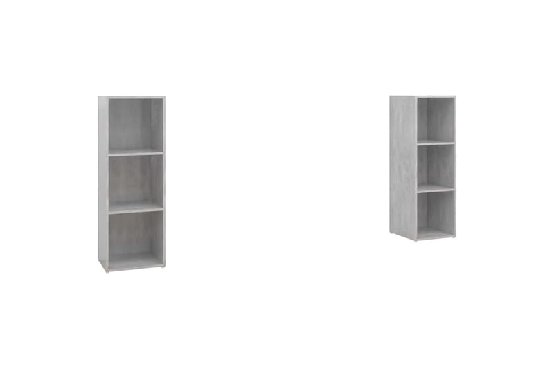 tv-skabe 2 stk. 107x35x37 cm spånplade betongrå - Grå - Møbler - TV borde & mediemøbler - TV-skab