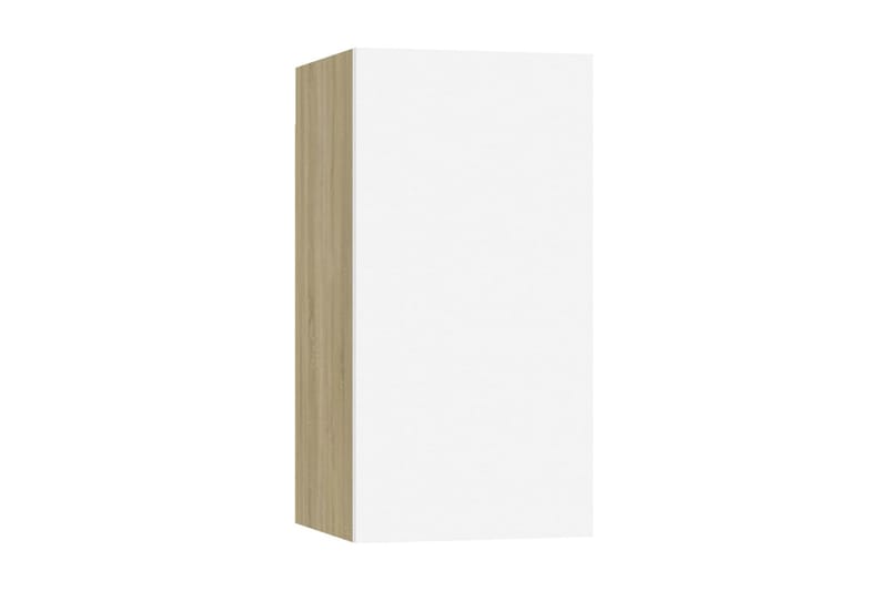 tv-skabe 2 stk. 30,5x30x60 cm spånplade hvid og sonoma-eg - Beige - Møbler - TV borde & mediemøbler - TV-borde