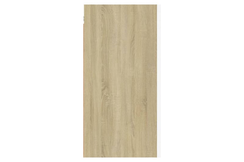 tv-skabe 2 stk. 30,5x30x60 cm spånplade hvid og sonoma-eg - Beige - TV-borde