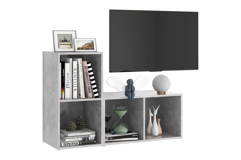 tv-skabe 2 stk. 72x35x36,5 cm spånplade betongrå - Grå - Møbler - TV borde & mediemøbler - TV-skab
