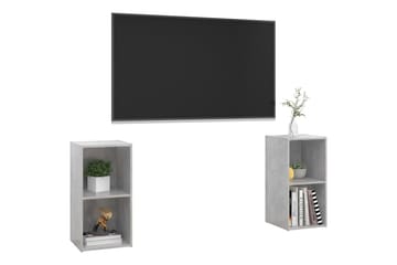 tv-skabe 2 stk. 72x35x36,5 cm spånplade betongrå - Grå - Møbler - TV borde & mediemøbler - TV-skab