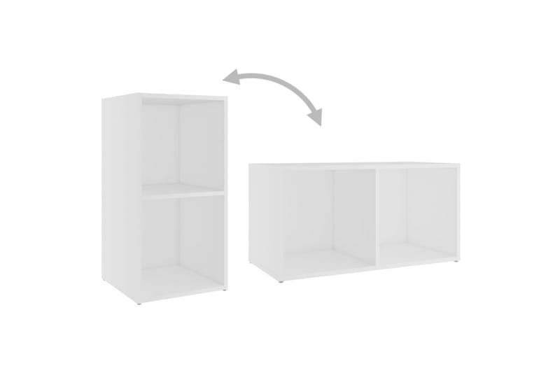 tv-skabe 2 stk. 72x35x36,5 cm spånplade hvid - Hvid - Møbler - TV borde & mediemøbler - TV-borde