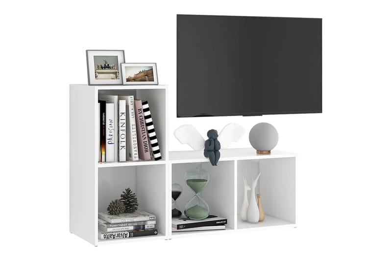 tv-skabe 2 stk. 72x35x36,5 cm spånplade hvid - Hvid - Møbler - TV borde & mediemøbler - TV-skab