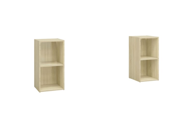 tv-skabe 2 stk. 72x35x36,5 cm spånplade sonoma-eg - Brun - Møbler - TV borde & mediemøbler - TV-skab