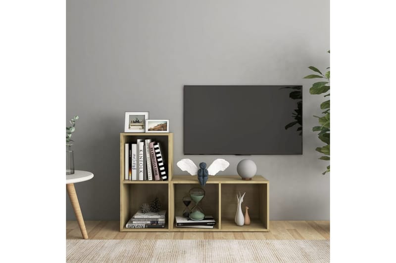 tv-skabe 2 stk. 72x35x36,5 cm spånplade sonoma-eg - Brun - Møbler - TV borde & mediemøbler - TV-skab