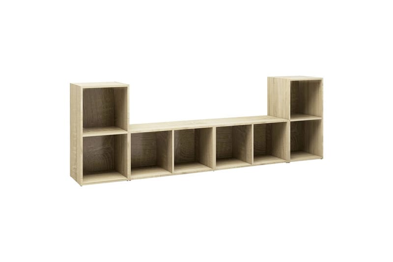 tv-skabe 4 stk. 72x35x36,5 cm spånplade sonoma-eg - Brun - Møbler - TV borde & mediemøbler - TV-skab