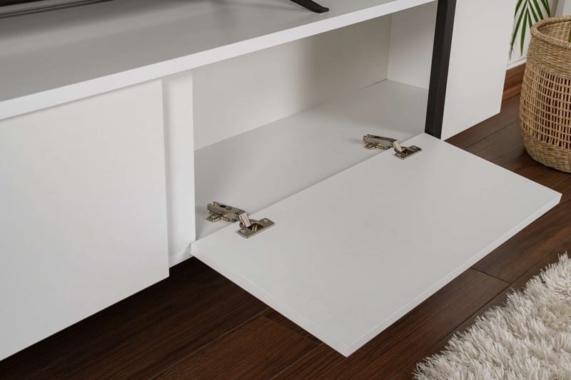 TV Stand Nordure Vit finish Svart - Møbler - TV borde & mediemøbler - TV-borde