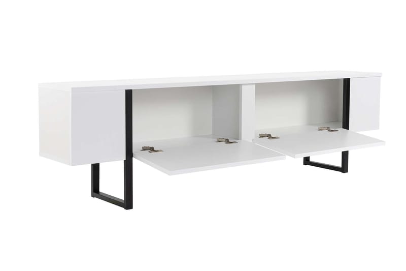 TV Stand Nordure Vit finish Svart - Møbler - TV borde & mediemøbler - TV-borde