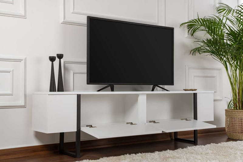 TV Stand Nordure Vit finish Svart - Møbler - TV borde & mediemøbler - TV-borde