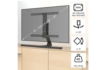 TV-stativ Hama op til 65 sort - Sort - Møbler - TV borde & mediemøbler - Mediestativ & vægbeslag