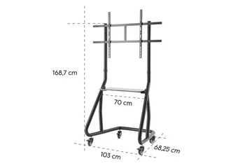 TV-stativ Hama Trolley Op til 100 Sort - Sort - Møbler - TV borde & mediemøbler - Mediestativ & vægbeslag