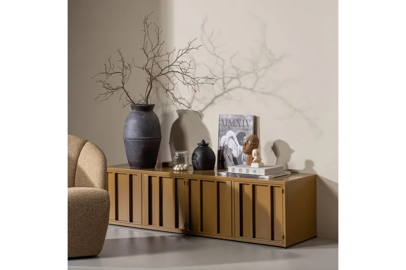 TV-stativ Niveau - Honninggul - Møbler - TV borde & mediemøbler - TV-borde