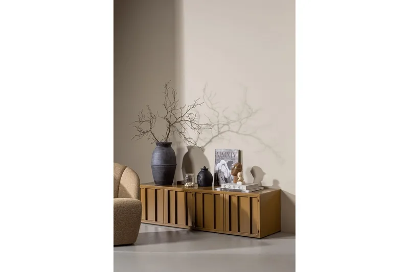 TV-stativ Niveau - Honninggul - Møbler - TV borde & mediemøbler - TV-borde