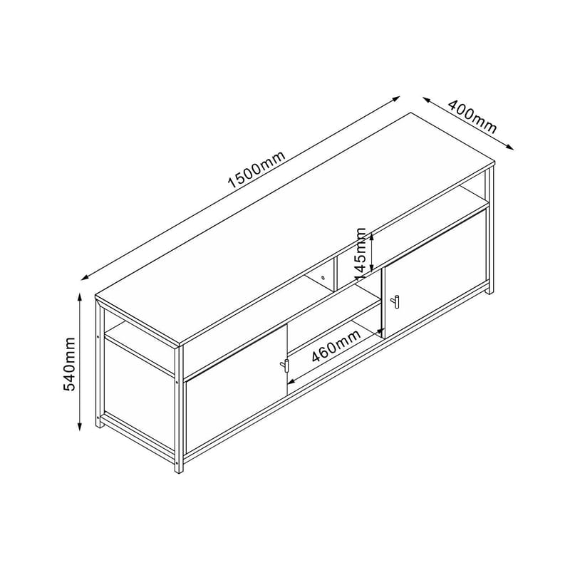 TV-table HOME4YOU - eg/sort - Møbler - TV borde & mediemøbler - TV-skab