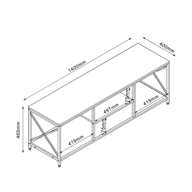 TV-table HOME4YOU - eg/sort - Møbler - TV borde & mediemøbler - TV-borde