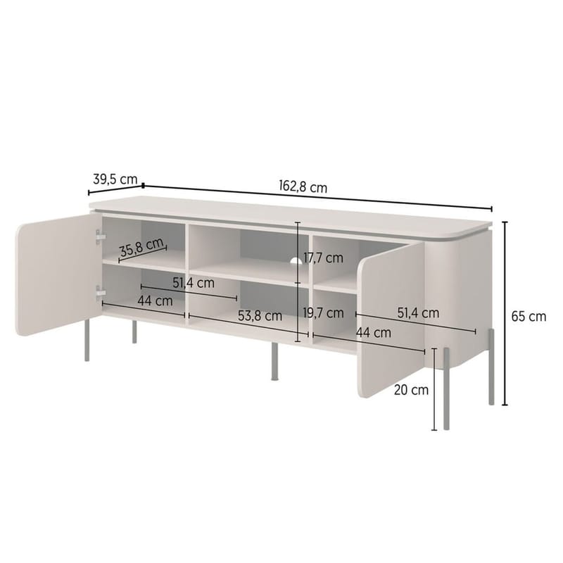 TV-Unit Bello 2 døre - Møbler - TV borde & mediemøbler - TV-borde