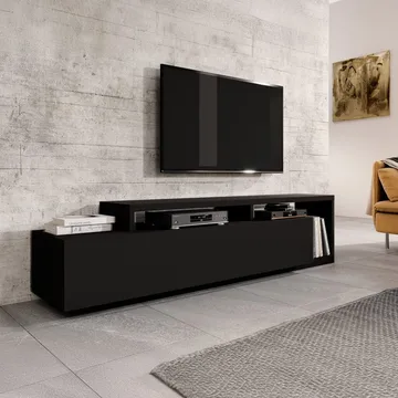 TV-Unit Bota 1 Skuffe - Sort Supermat - Møbler - TV borde & mediemøbler - TV-borde