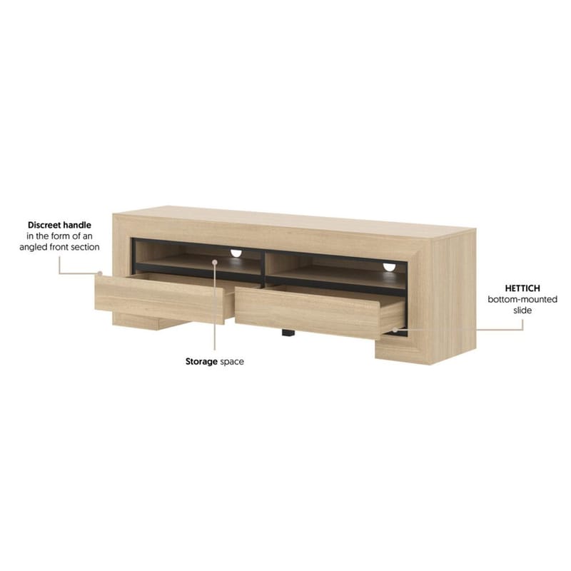 TV-Unit Cuba II med 2 Skuffer - Møbler - TV borde & mediemøbler - TV-borde