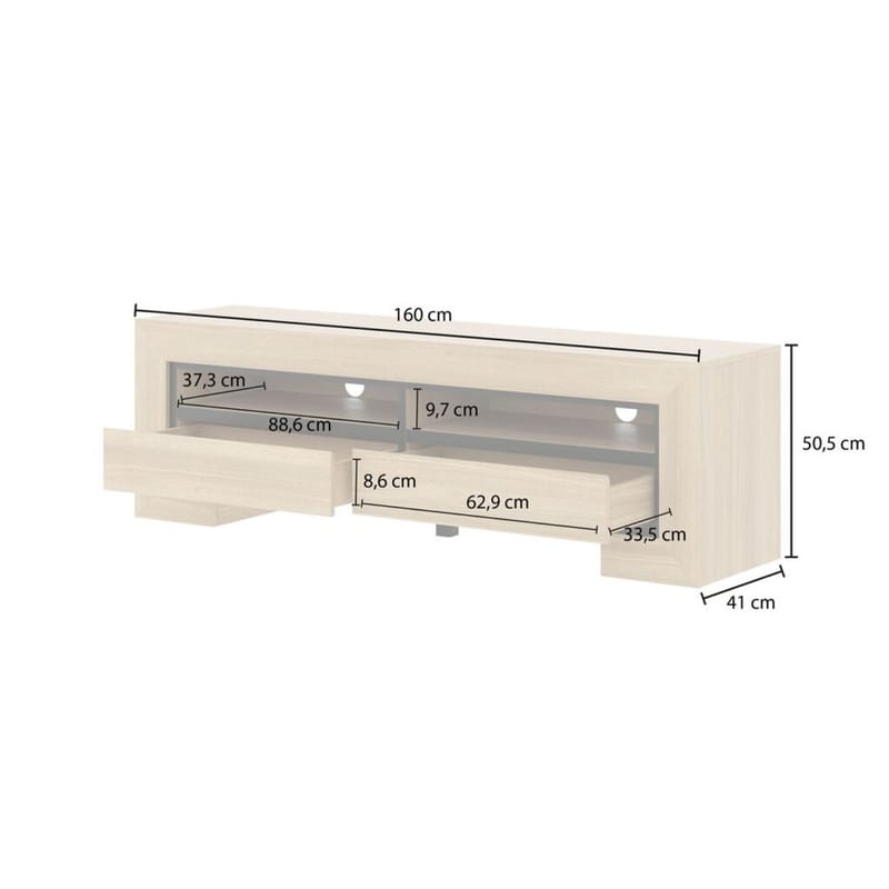 TV-Unit Cuba II med 2 Skuffer - Møbler - TV borde & mediemøbler - TV-borde