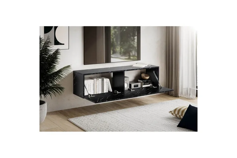 Tv väggfäste Wohnling Svart - Møbler - TV borde & mediemøbler - TV-reol
