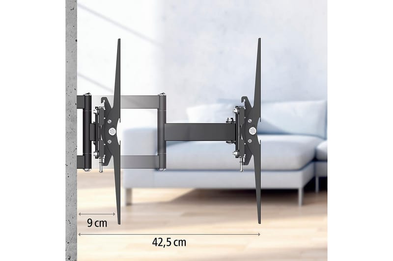TV-vægbeslag Hama VESA Fuldt bevægelig Op til 65 Maks 35kg Sort - Møbler - TV borde & mediemøbler - Mediestativ & vægbeslag