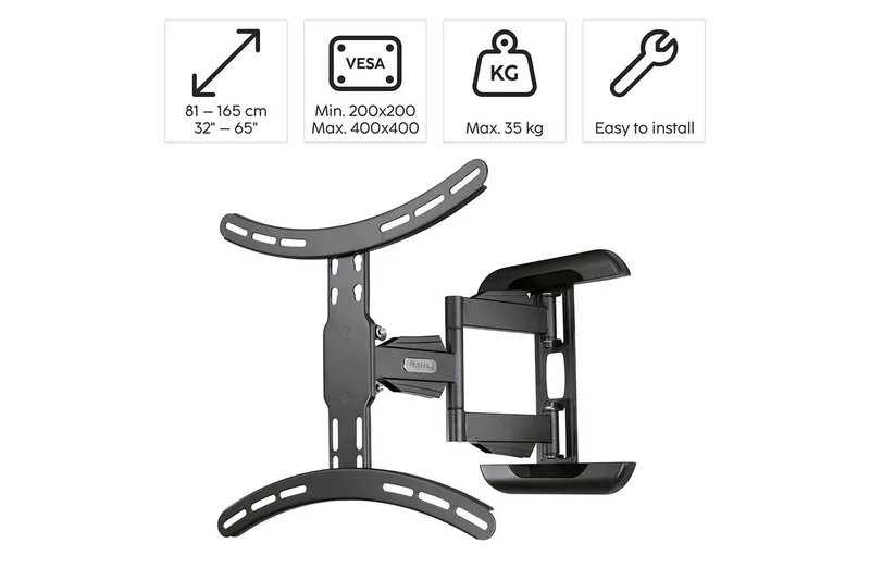 TV-vægbeslag Hama VESA Full Motion Sort - Sort - Møbler - TV borde & mediemøbler - Mediestativ & vægbeslag